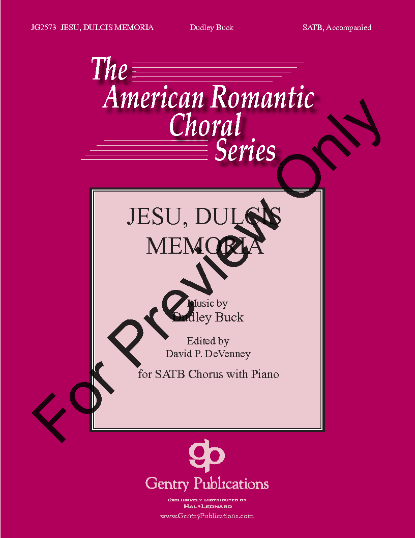 Jesu, dulcis memoria Large Print Edition P.O.D.