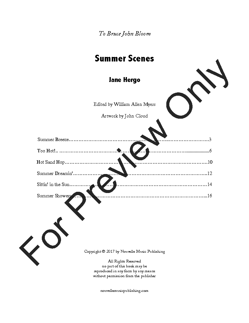 Summer Scenes Piano Book