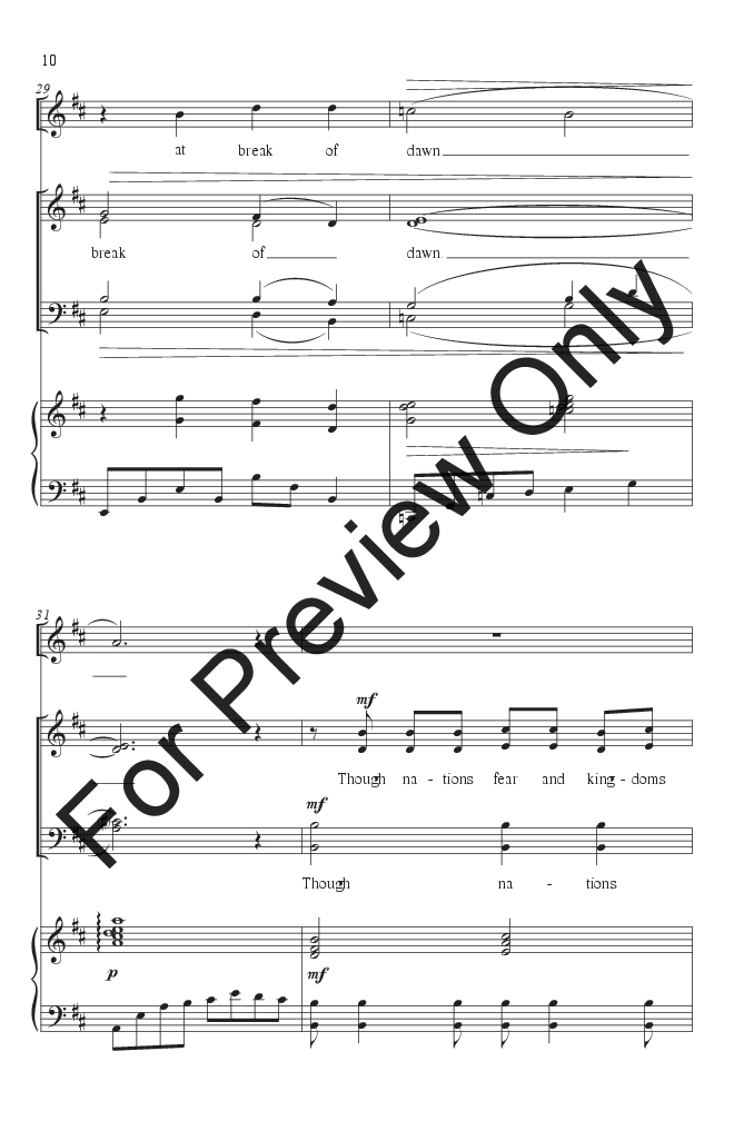 You Are My Refuge SATB with Piano Large Print Edition P.O.D.