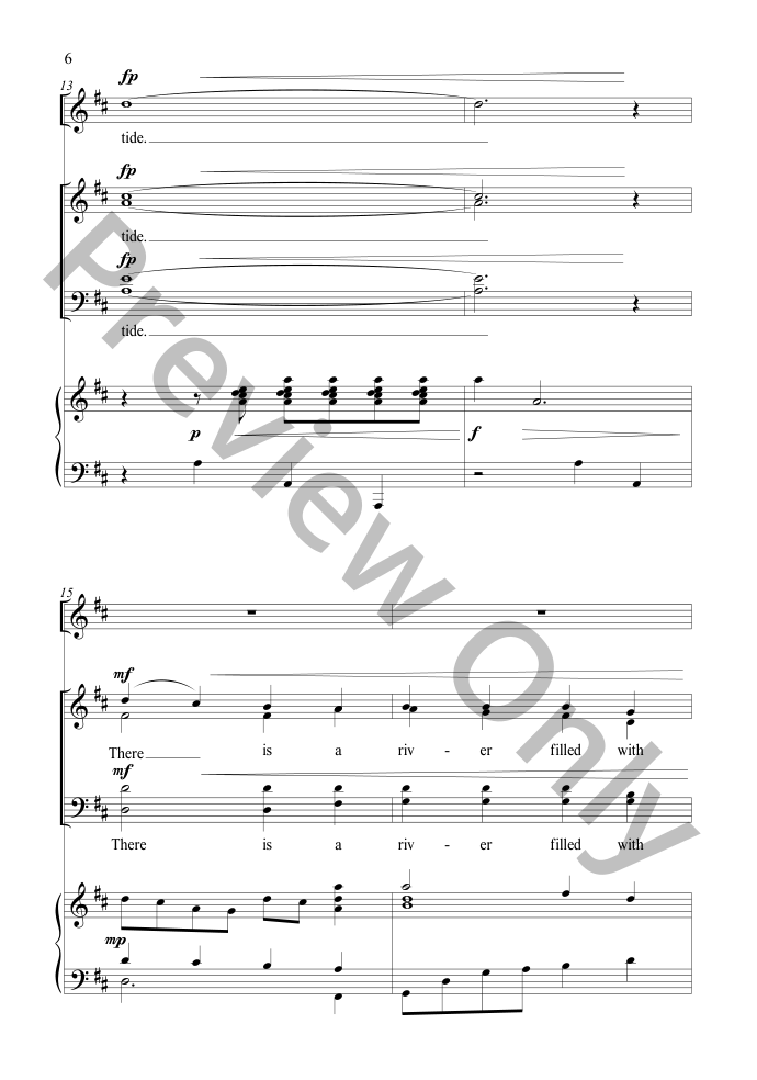 You Are My Refuge SATB with Piano Large Print Edition P.O.D.