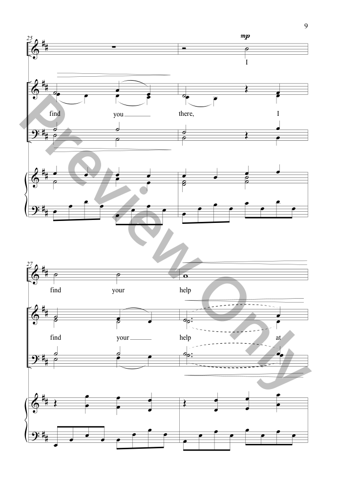 You Are My Refuge SATB with Piano Large Print Edition P.O.D.