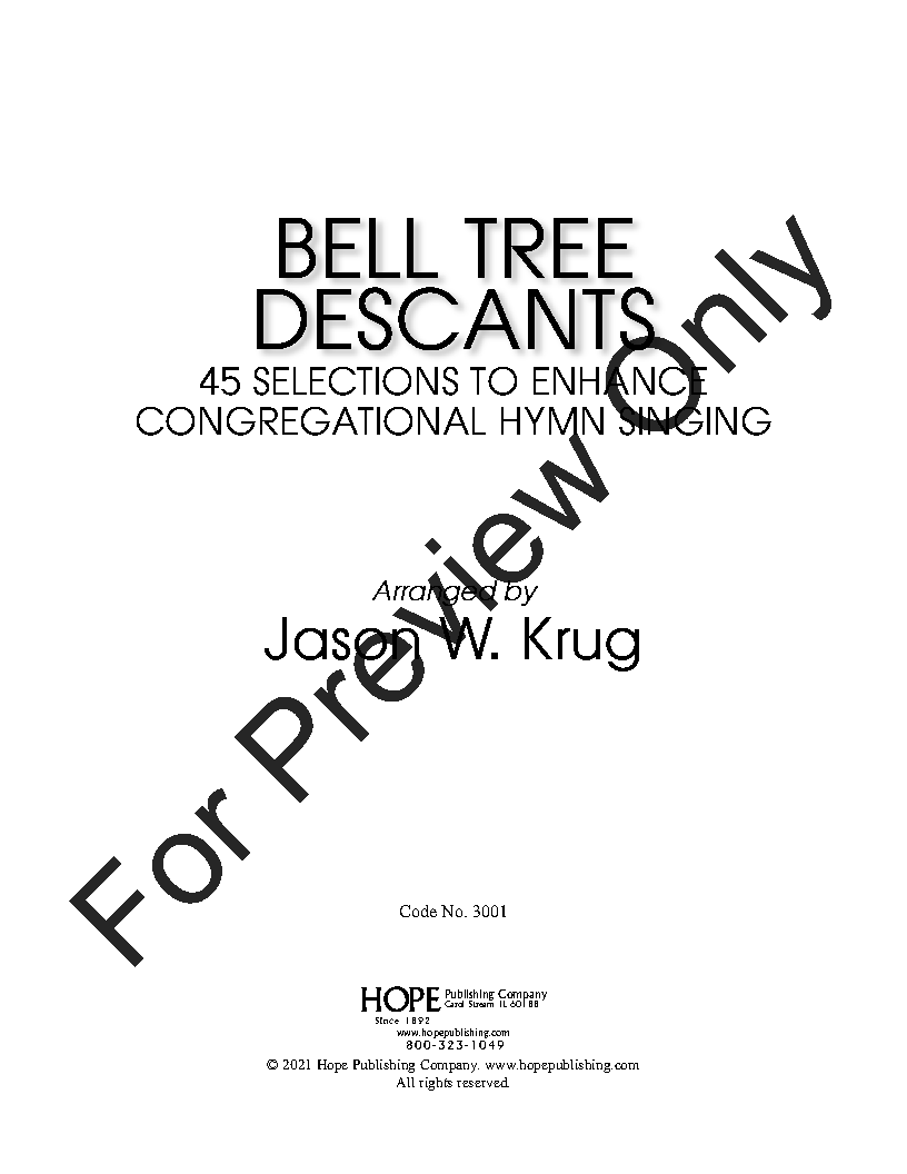 Bell Tree Descants For Congregational Hymn Singing P.O.D.