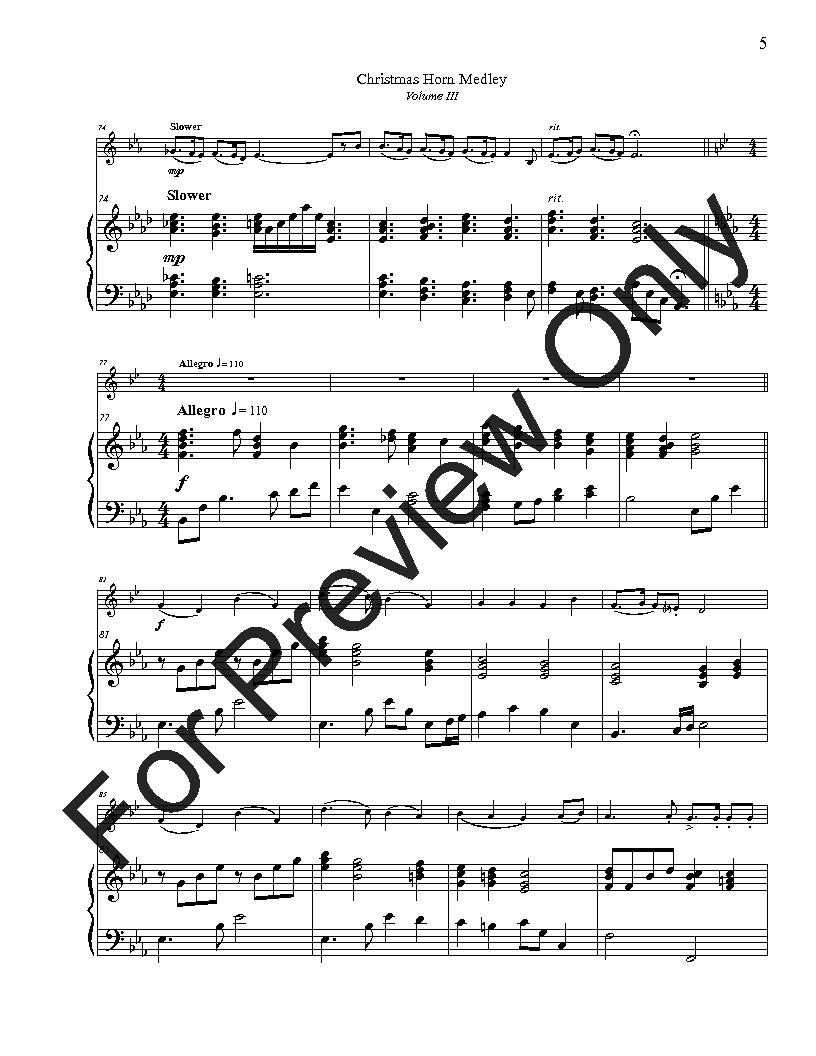 Christmas Horn Medley Volume III