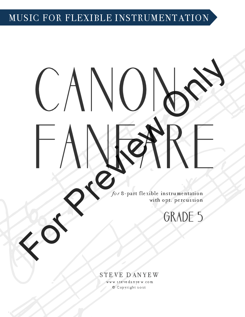 Canon Fanfare 8 part Flex Instrumentation