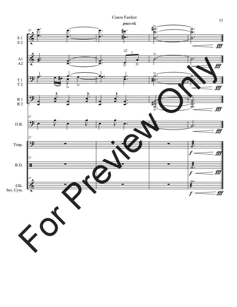 Canon Fanfare 8 part Flex Instrumentation