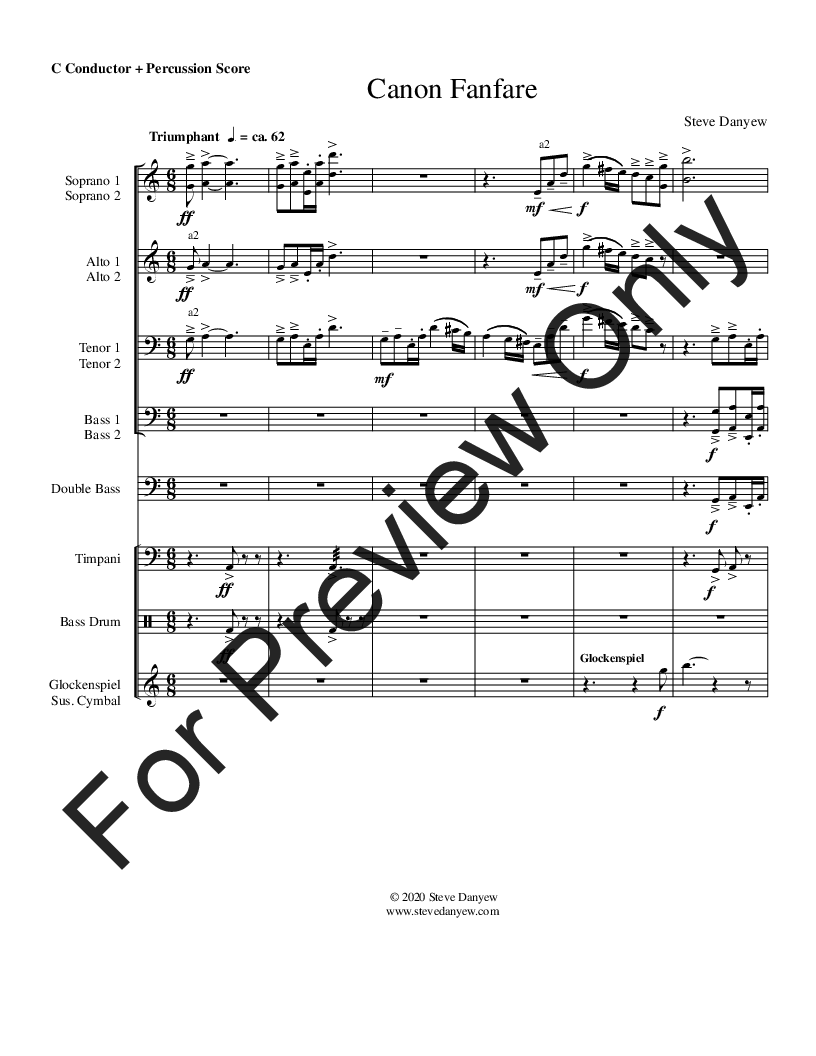 Canon Fanfare 8 part Flex Instrumentation