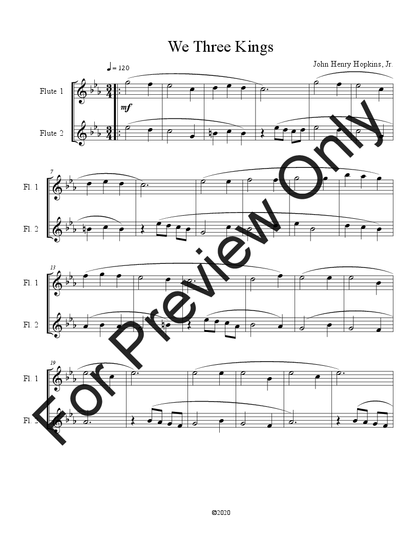 10 Christmas Duets for flute (Vol. 1) E Print