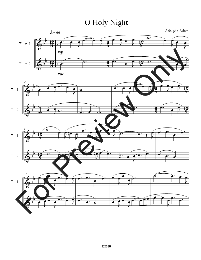 10 Christmas Duets for flute (Vol. 1) E Print