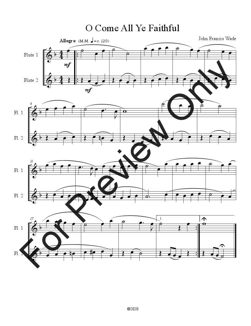 10 Christmas Duets for flute (Vol. 1) E Print