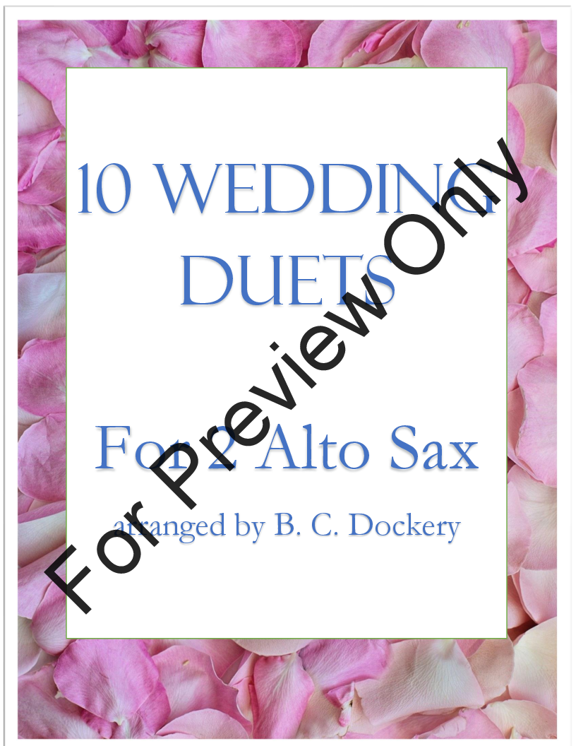 10 Wedding Duets for 2 Alto Sax P.O.D.