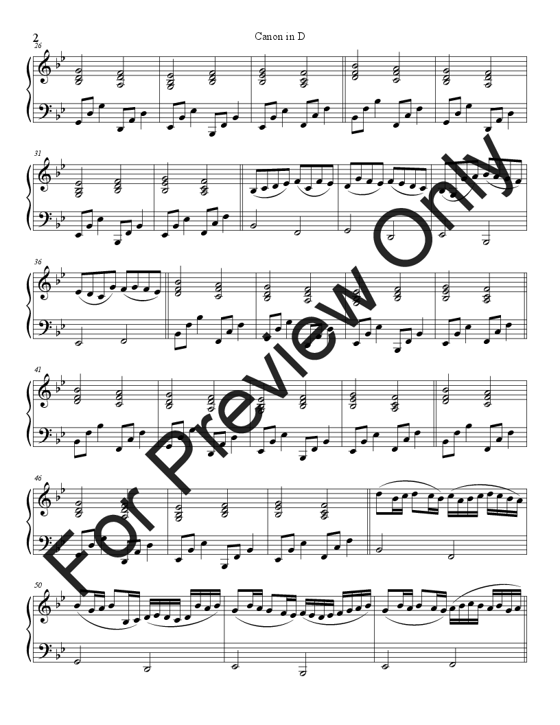 Canon in D for Flute and Piano P.O.D.