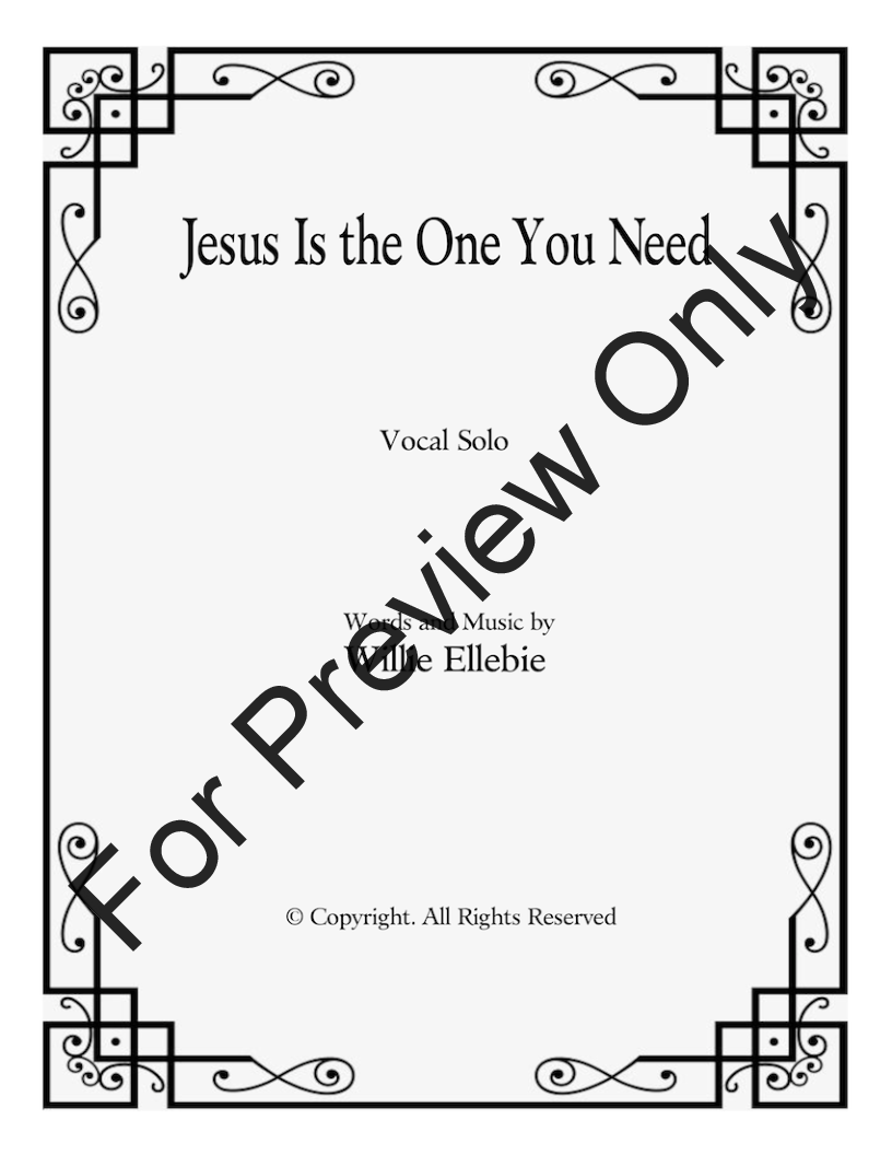 Jesus Is the One You Need P.O.D.