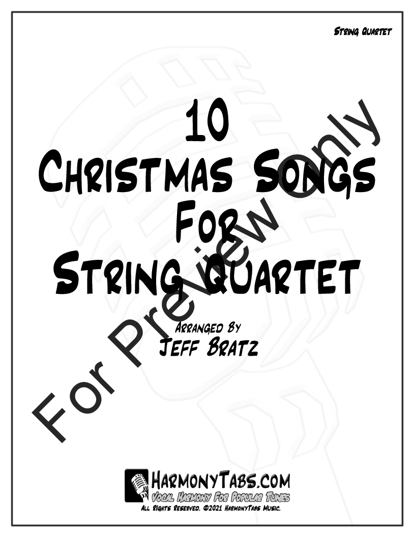 10 Christmas Songs For String Quartet P.O.D.