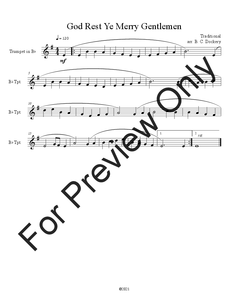 10 Christmas Solos for Trumpet (Vol. 2) P.O.D.