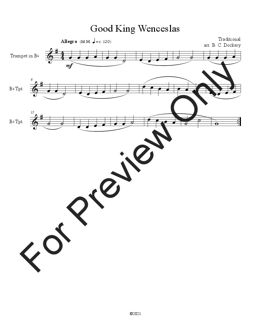 10 Christmas Solos for Trumpet (Vol. 2) P.O.D.