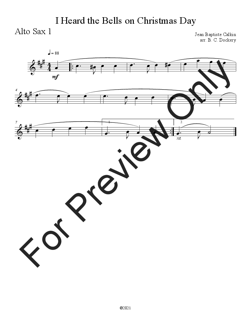 10 Christmas Duets for 2 Alto Saxes with Piano Accompaniment (Vol. 2) P.O.D.