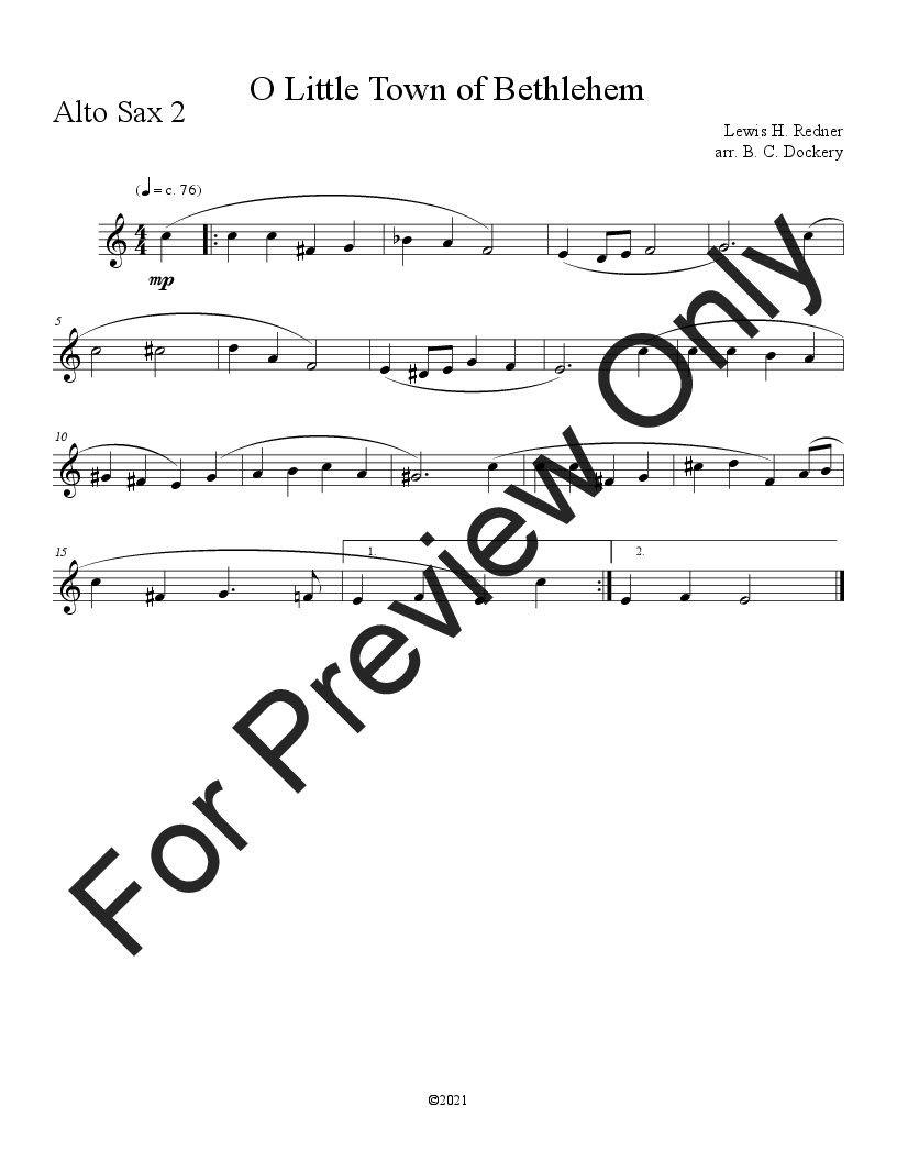 10 Christmas Duets for 2 Alto Saxes with Piano Accompaniment (Vol. 2) P.O.D.