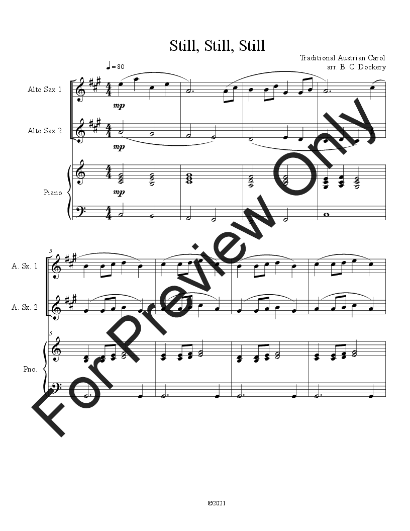 10 Christmas Duets for 2 Alto Saxes with Piano Accompaniment (Vol. 2) P.O.D.