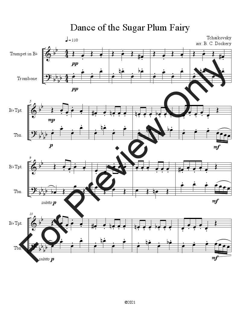 10 Christmas Duets for Trumpet and Trombone (Vol. 3) P.O.D.