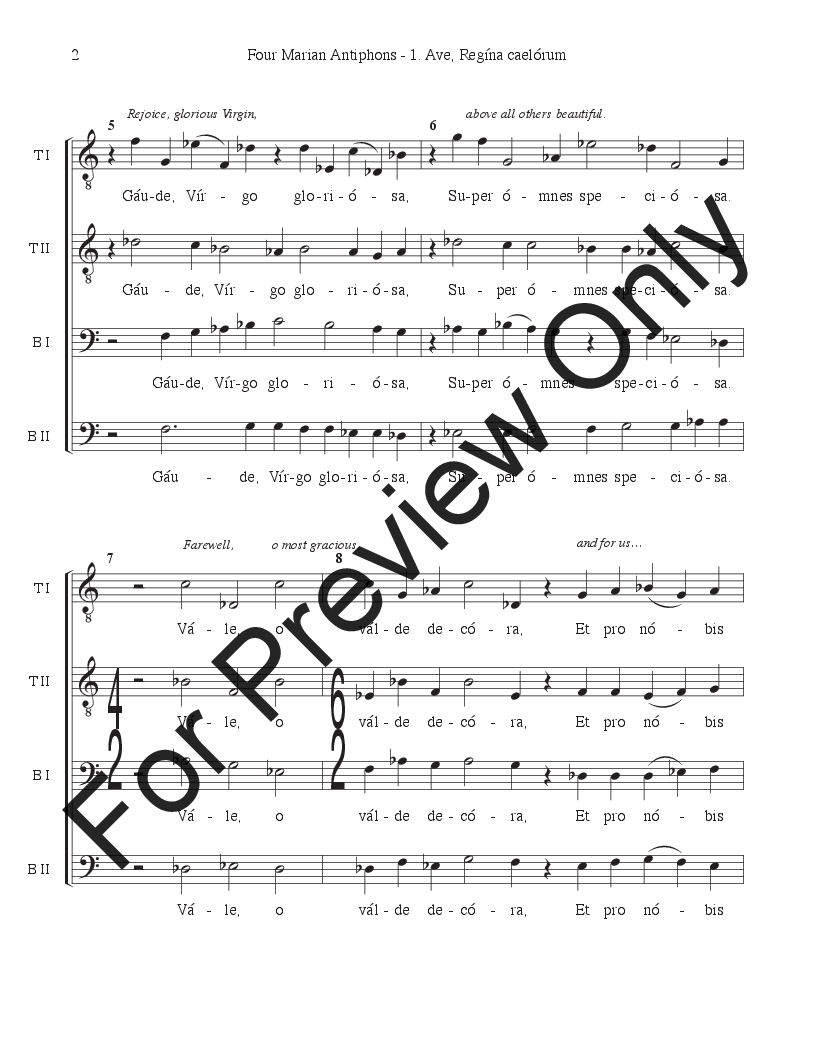 Four Marian Antiphons P.O.D.