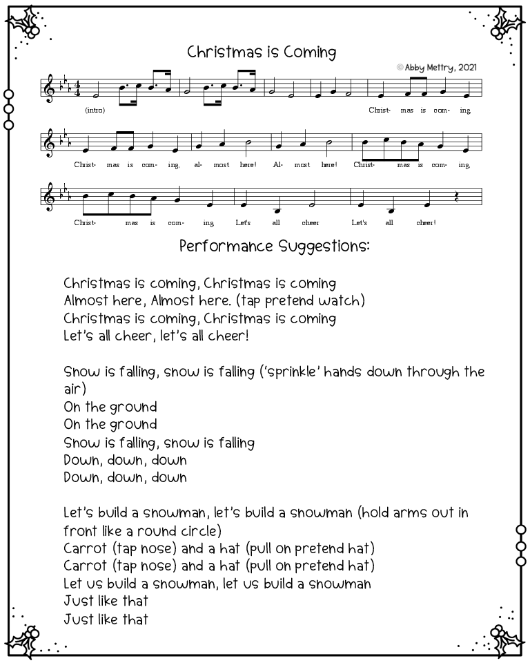 Holiday Songs for Performance Set Download