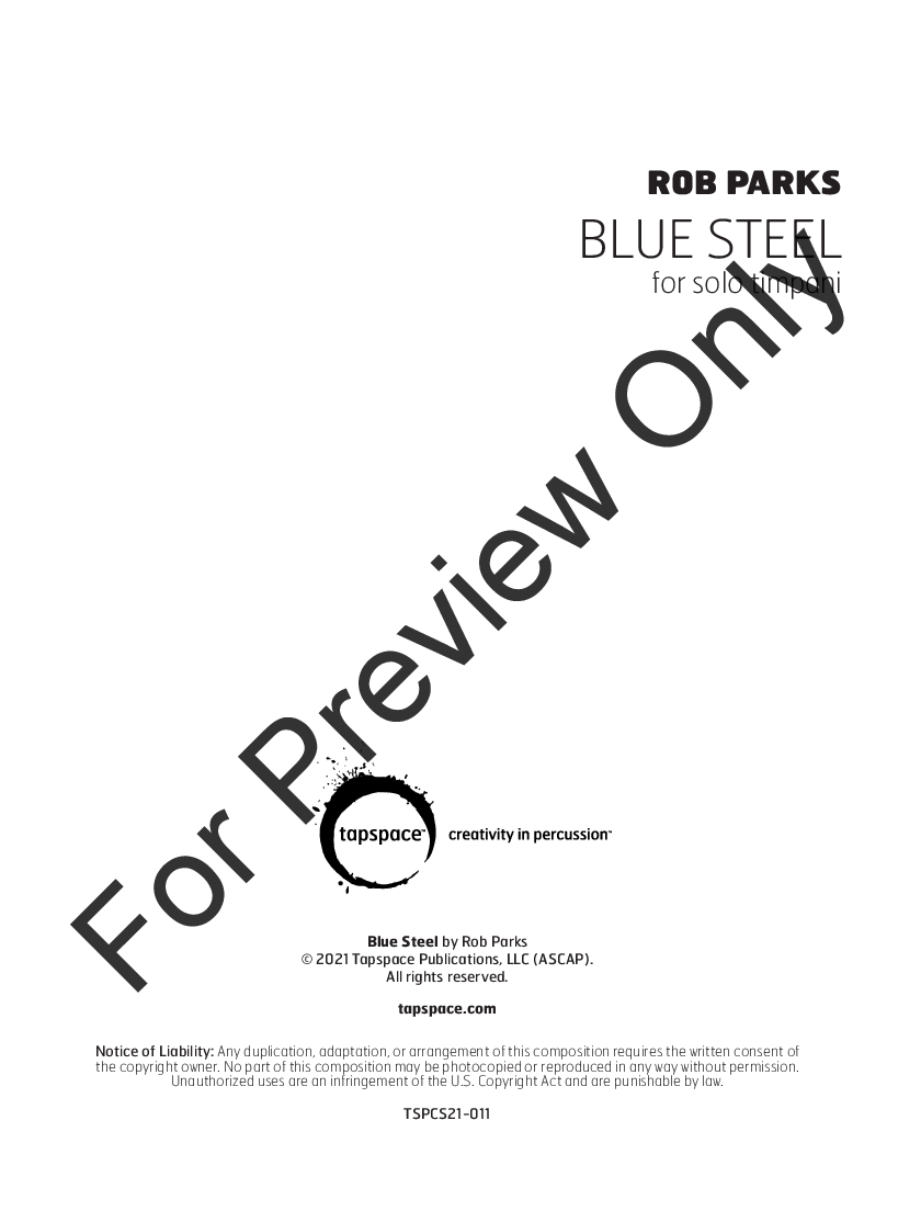 Blue Steel Timpani Solo