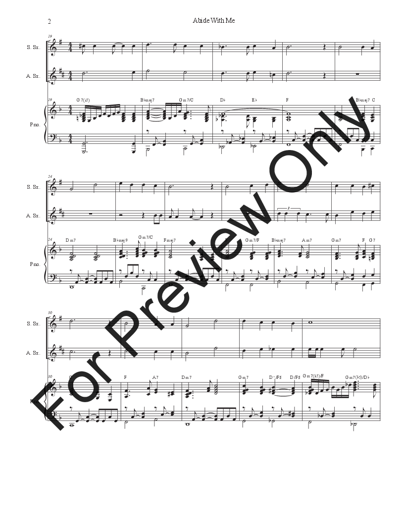 Abide With Me: Duet for Soprano and Alto Saxophone P.O.D.