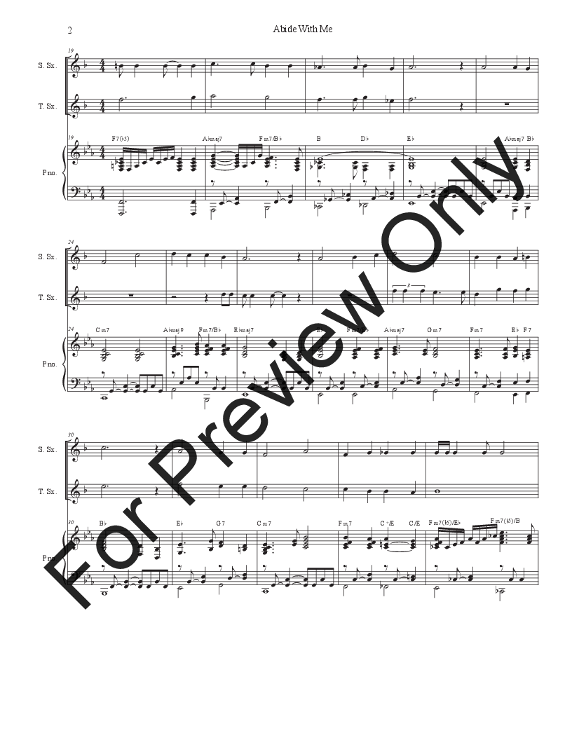 Abide With Me: Duet for Soprano and Tenor Saxophone P.O.D.