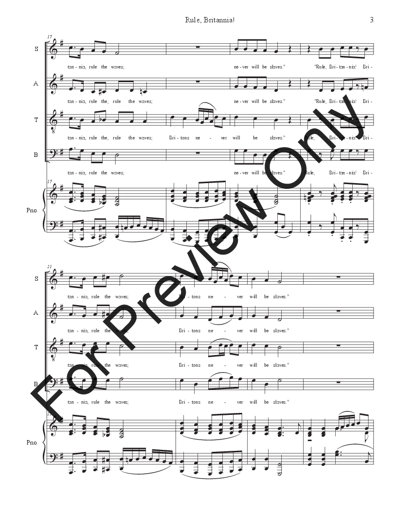 Rule, Britannia!: SATB P.O.D.