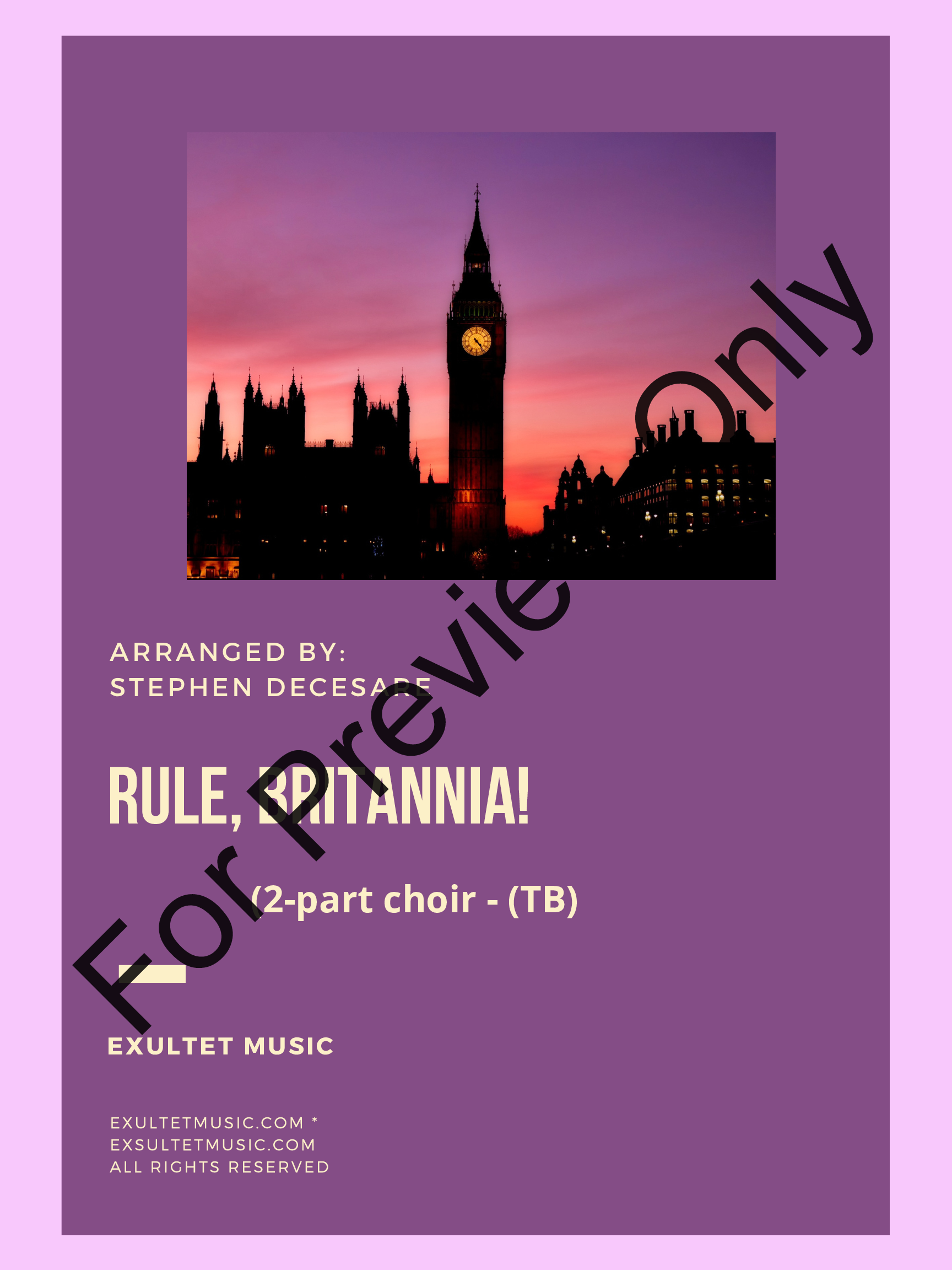 Rule, Britannia!: 2-part choir - (TB) P.O.D.
