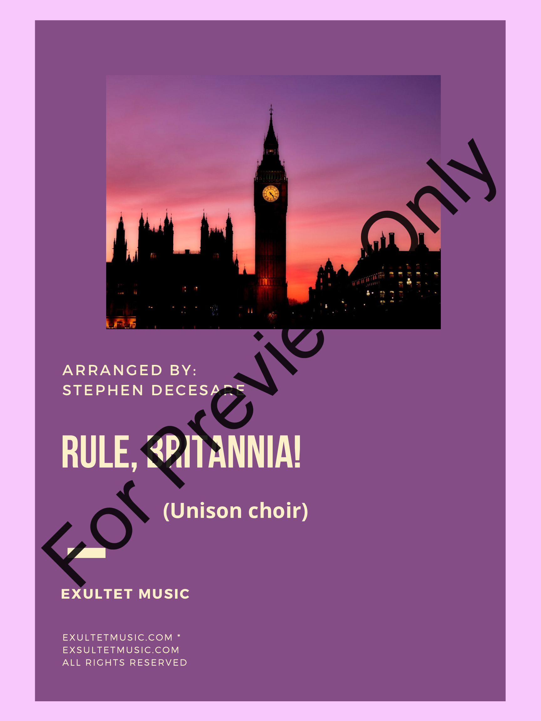 Rule, Britannia!: Unison choir P.O.D.