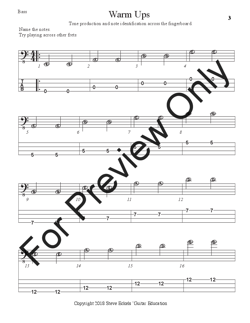 Bass: Beautiful Melodies and Warm Ups P.O.D.