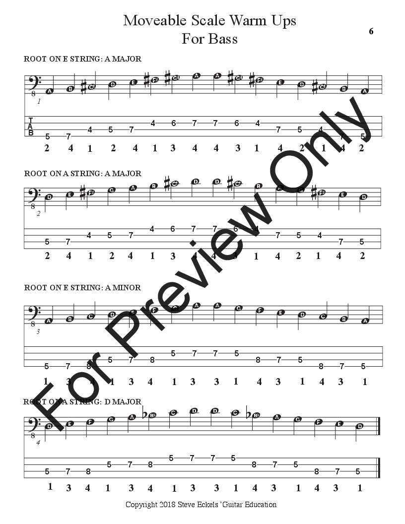 Bass: Beautiful Melodies and Warm Ups P.O.D.