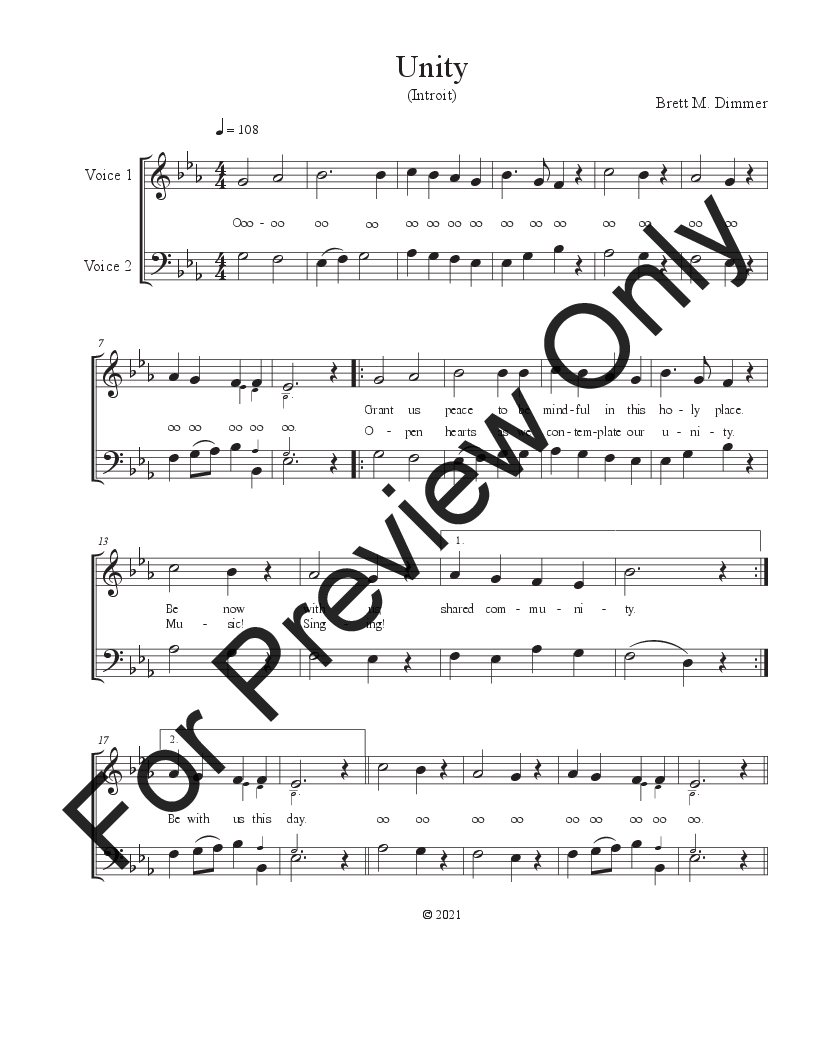 Two Introits, Two Benedictions, Two Parts P.O.D.