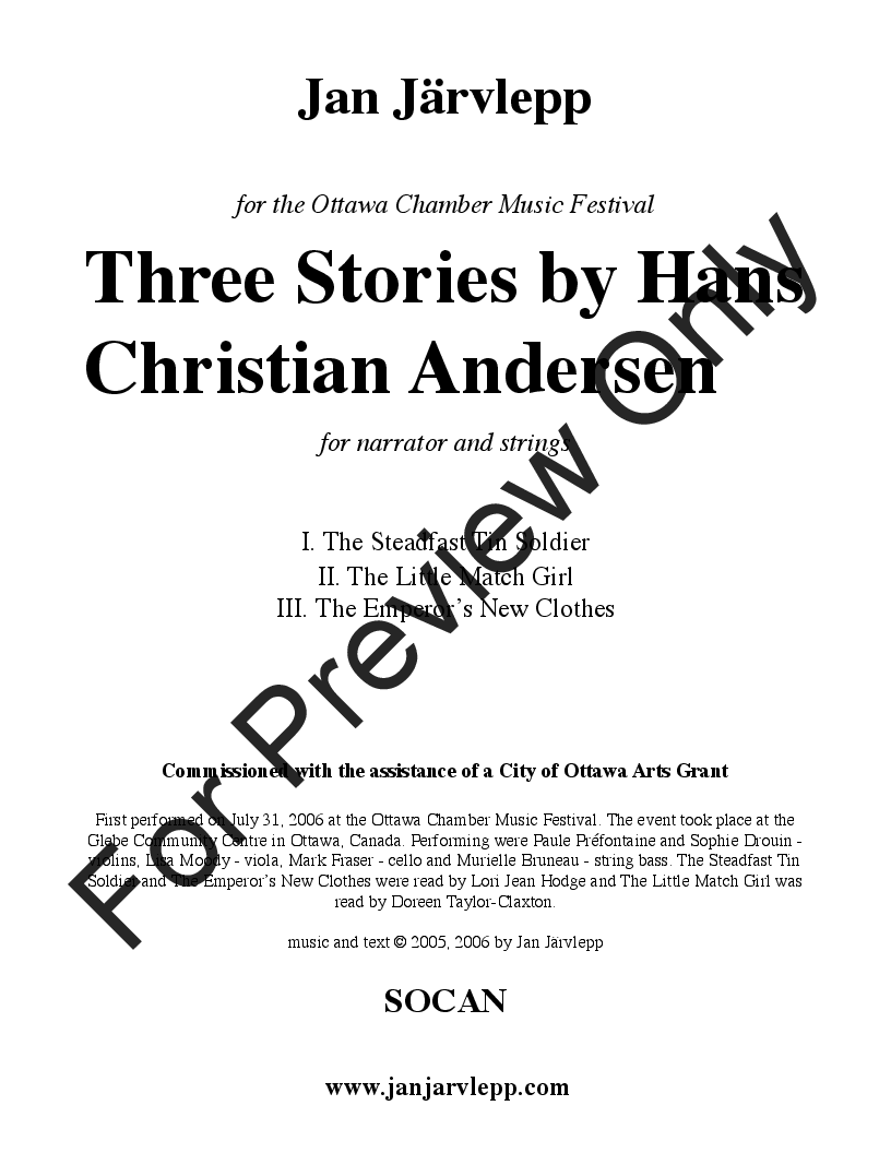 Three Stories by Hans Christian Andersen P.O.D.
