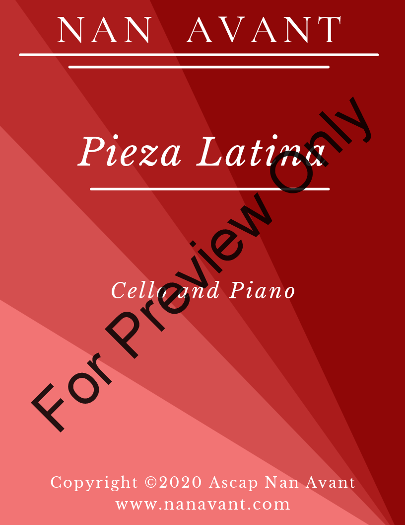 Pieza Latina for Cello and Piano P.O.D.