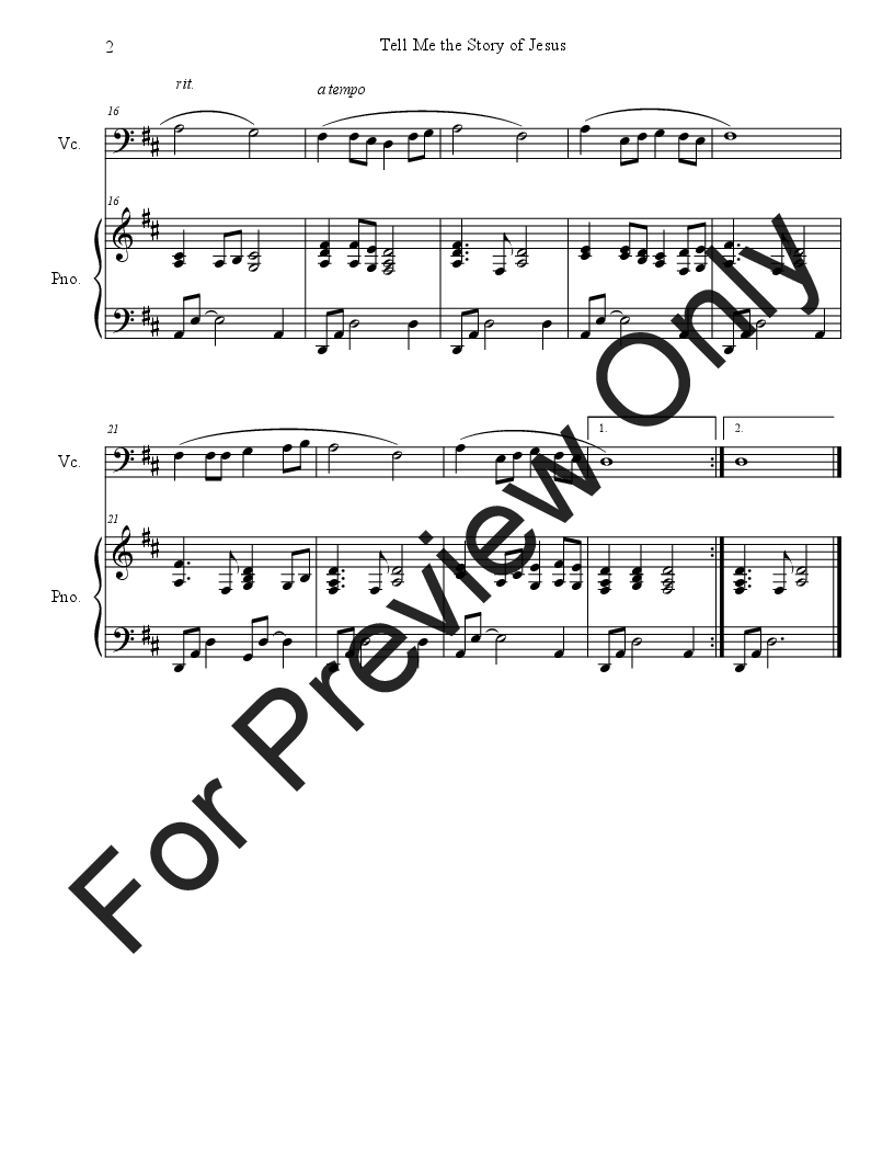 10 Easter Solos for Cello and Piano - Volume 2 P.O.D.