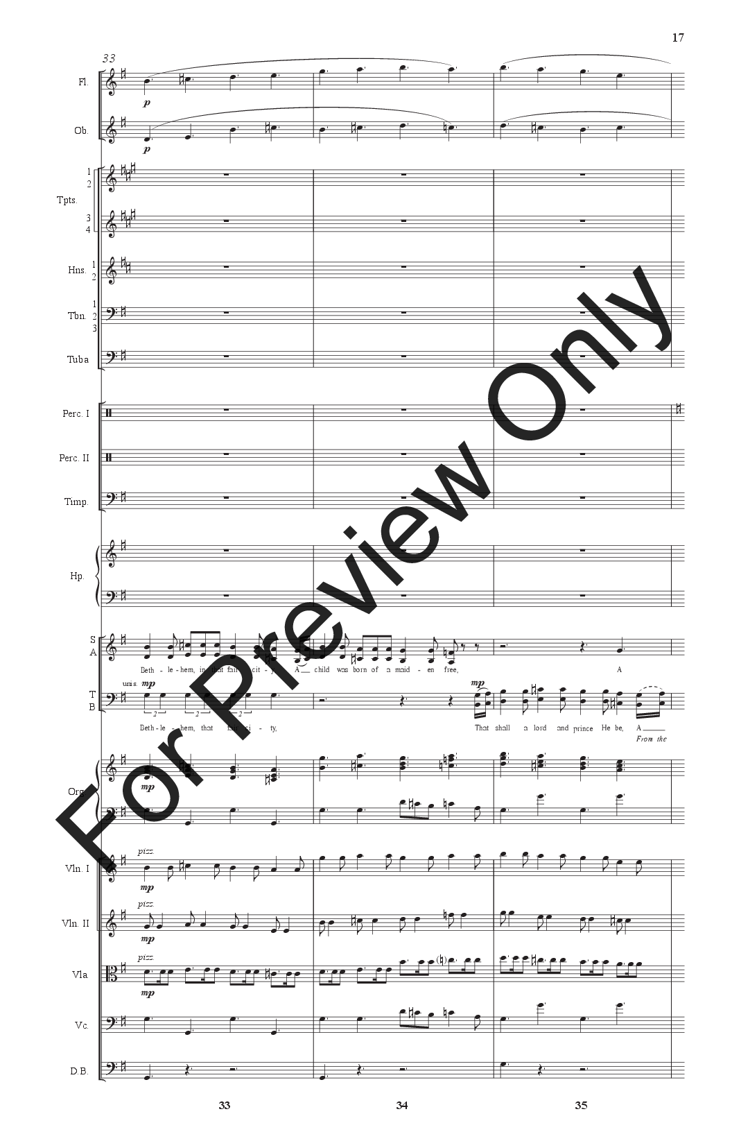 Nowell Sing We Chamber Orchestra Full Score P.O.D.