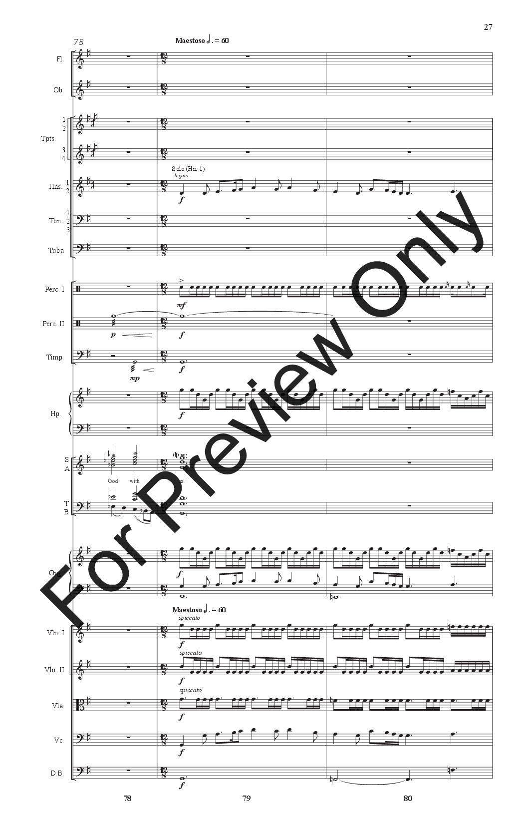 Nowell Sing We Chamber Orchestra Full Score P.O.D.