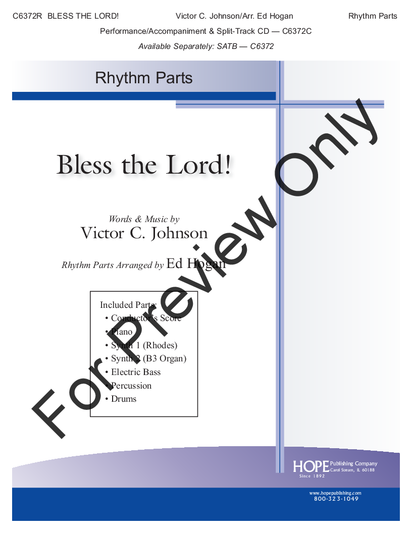Bless the Lord! INST PARTS P.O.D.