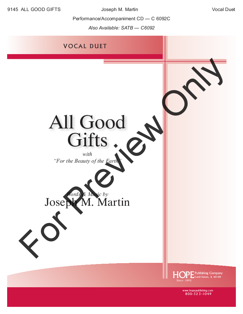 All Good Gifts Vocal Duet P.O.D.