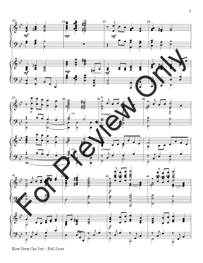 How Great Our Joy! Score And Parts