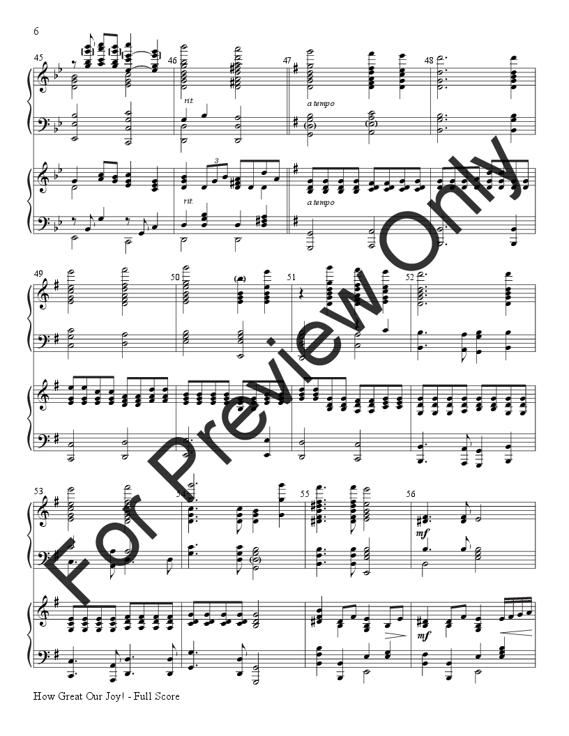 How Great Our Joy! Score And Parts