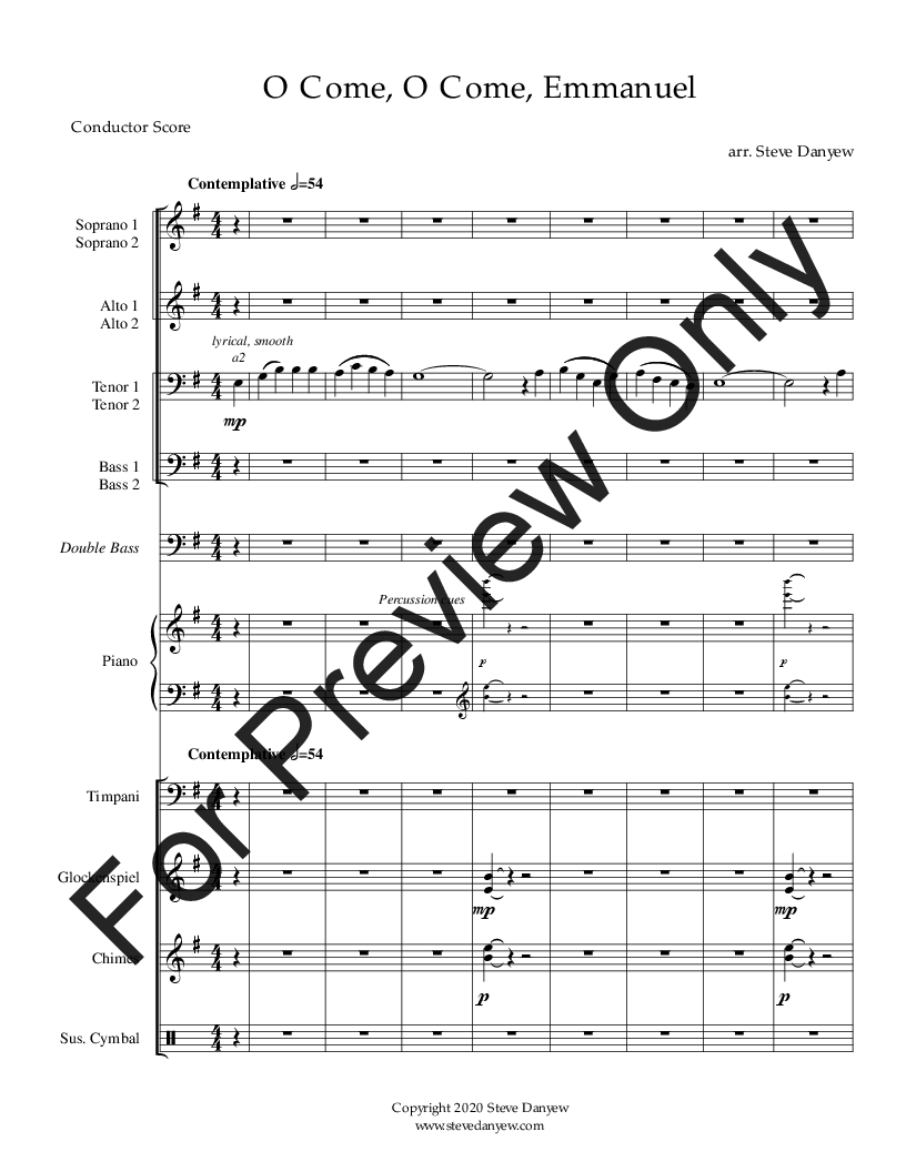 O Come, O Come Emmanuel 8 part Flex Instrumentation