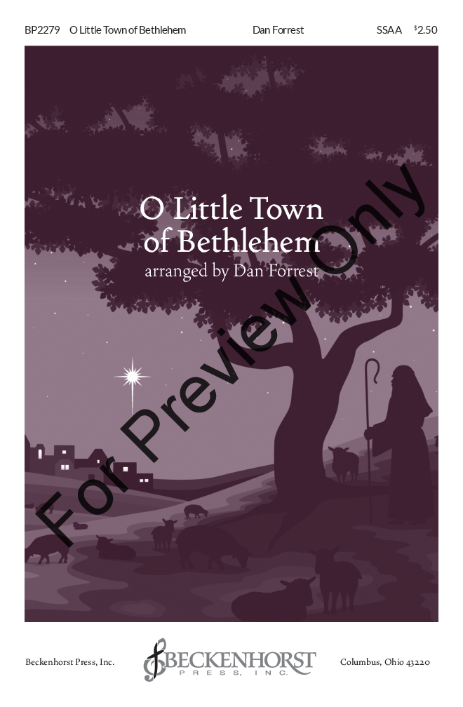 O Little Town of Bethlehem Large Print Edition P.O.D.