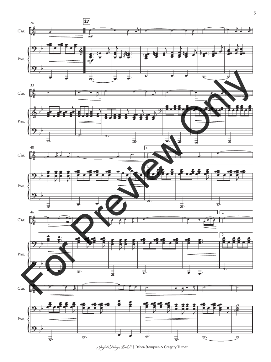 Joyful Tidings, Book 2 for Clarinet & Piano