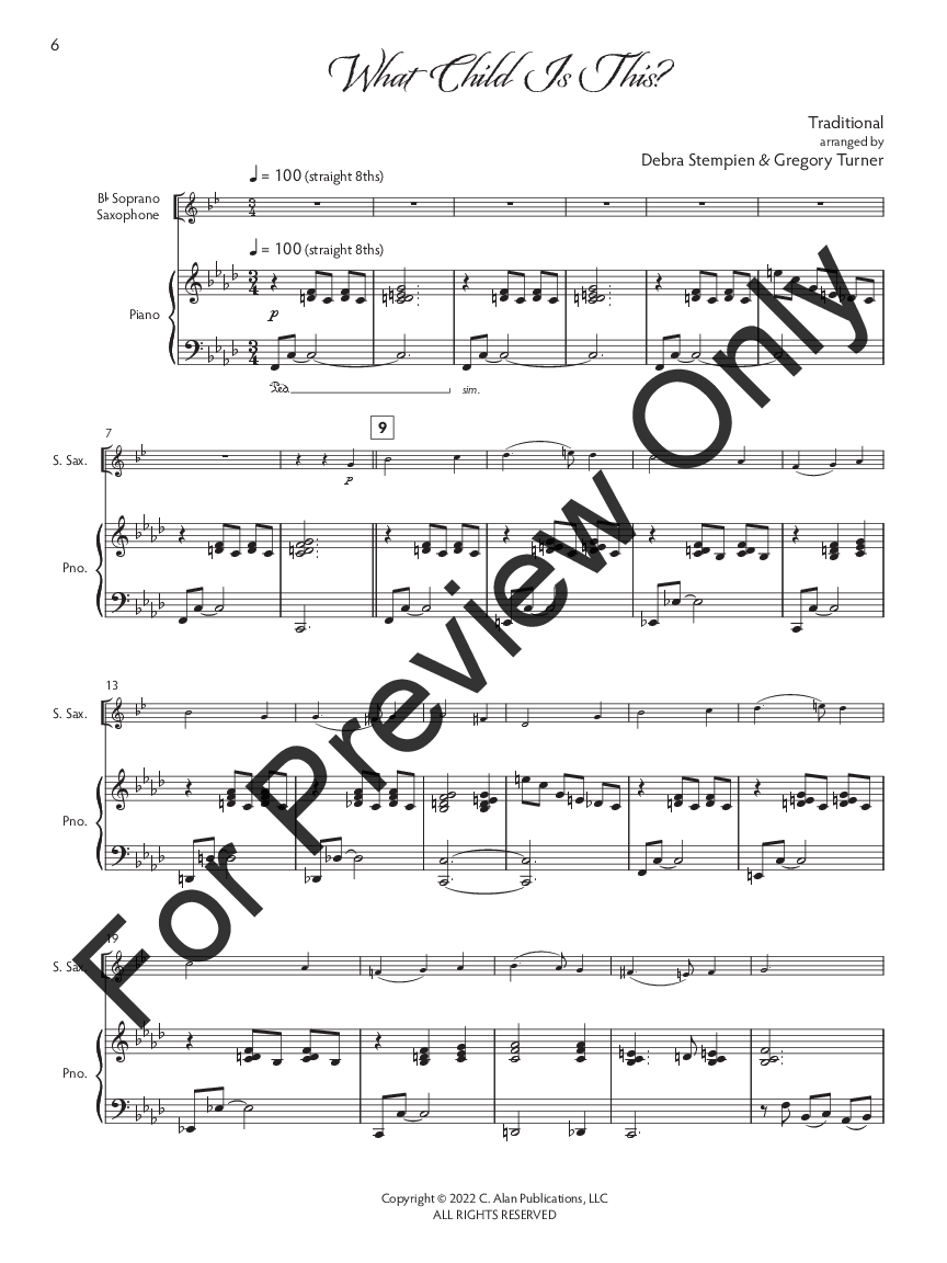 Joyful Tidings, Book 2 for Soprano Sax & Piano