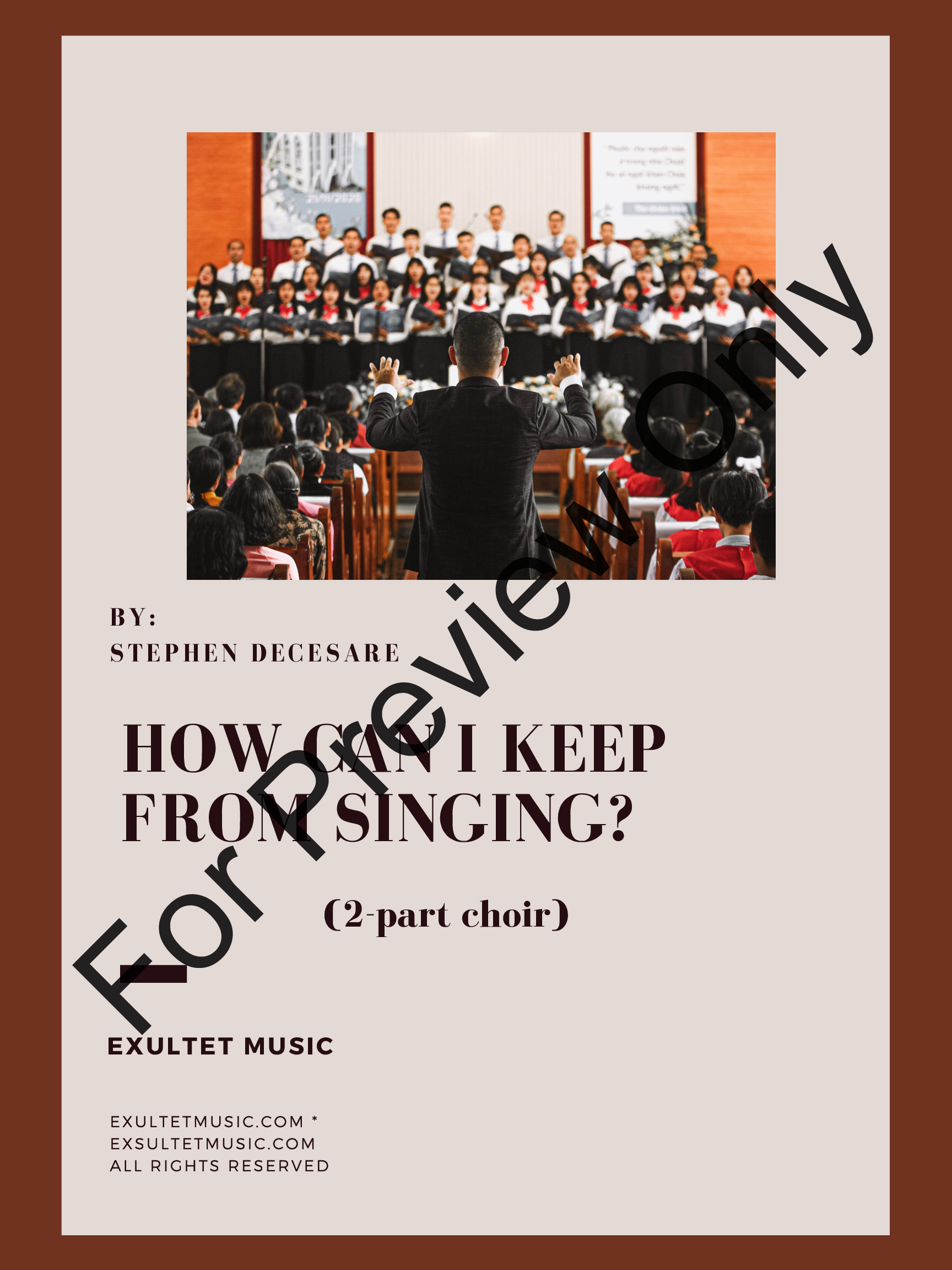 How Can I Keep From Singing? (2-part choir) P.O.D.