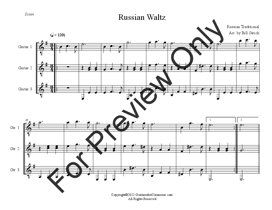 Russian Waltz Guitar Trio P.O.D.