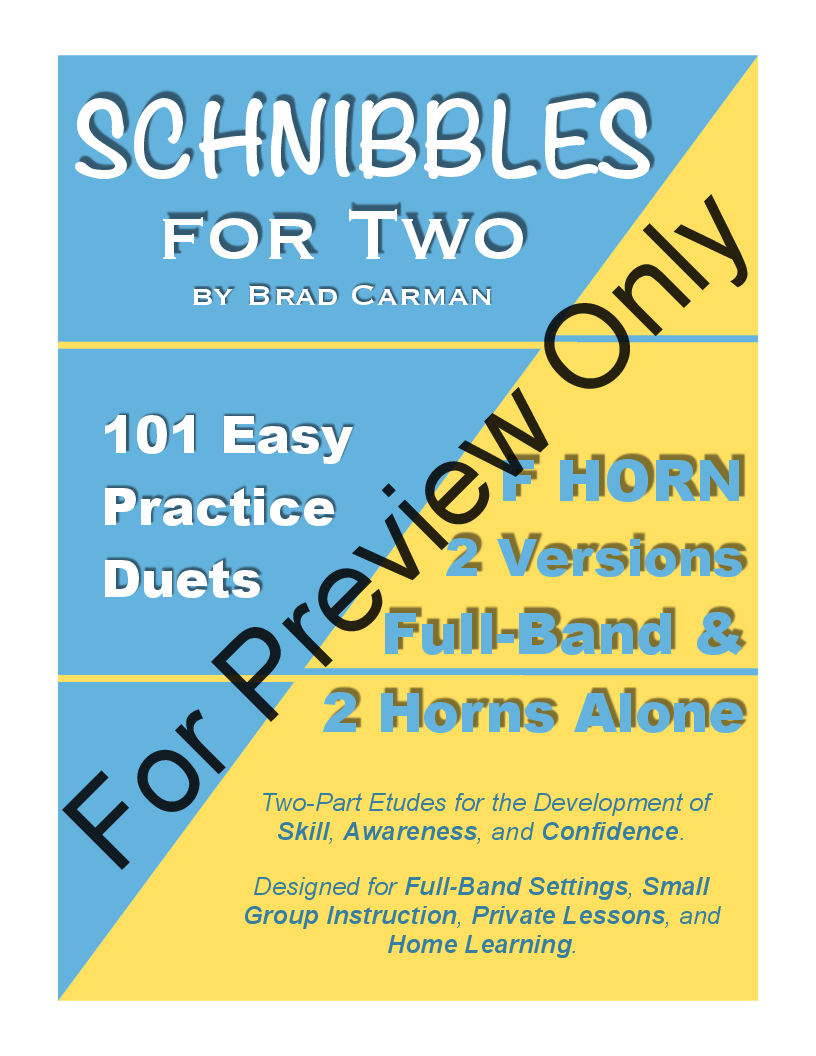 Schnibbles for Two: 101 Easy Flex Duets for Band (F Horn) P.O.D.